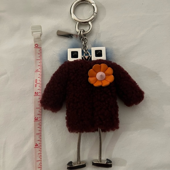 FENDI Silver Burgundy Owl Keychain- this item was not sold - it’s for sale! - Picture 2 of 3
